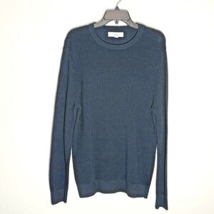 Halston Mens M Crew Neck Sweater Knit Long Sleeve Pullover Casual